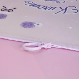 Kuromi Transparent Zipper Pouch – Cute Sanrio-themed stationery bag with floral design, perfect for kids' return gifts. Best kids' return gift online with free delivery across India