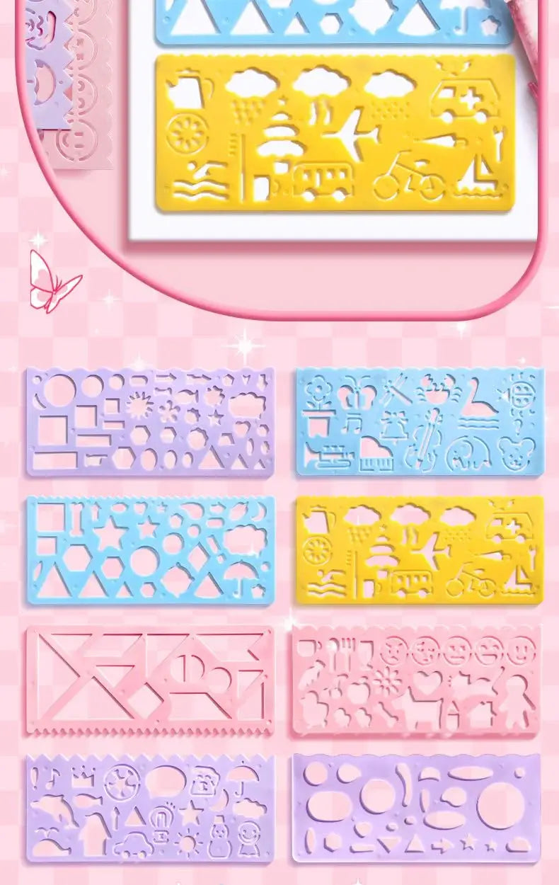 Stationery Set for Kids | Doodle Ruler Stationary set of 8