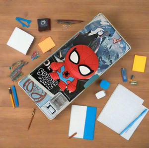  Interactive magnetic compass box for kids, Spider-Man design, with sharpener, www.usmile.toys. 