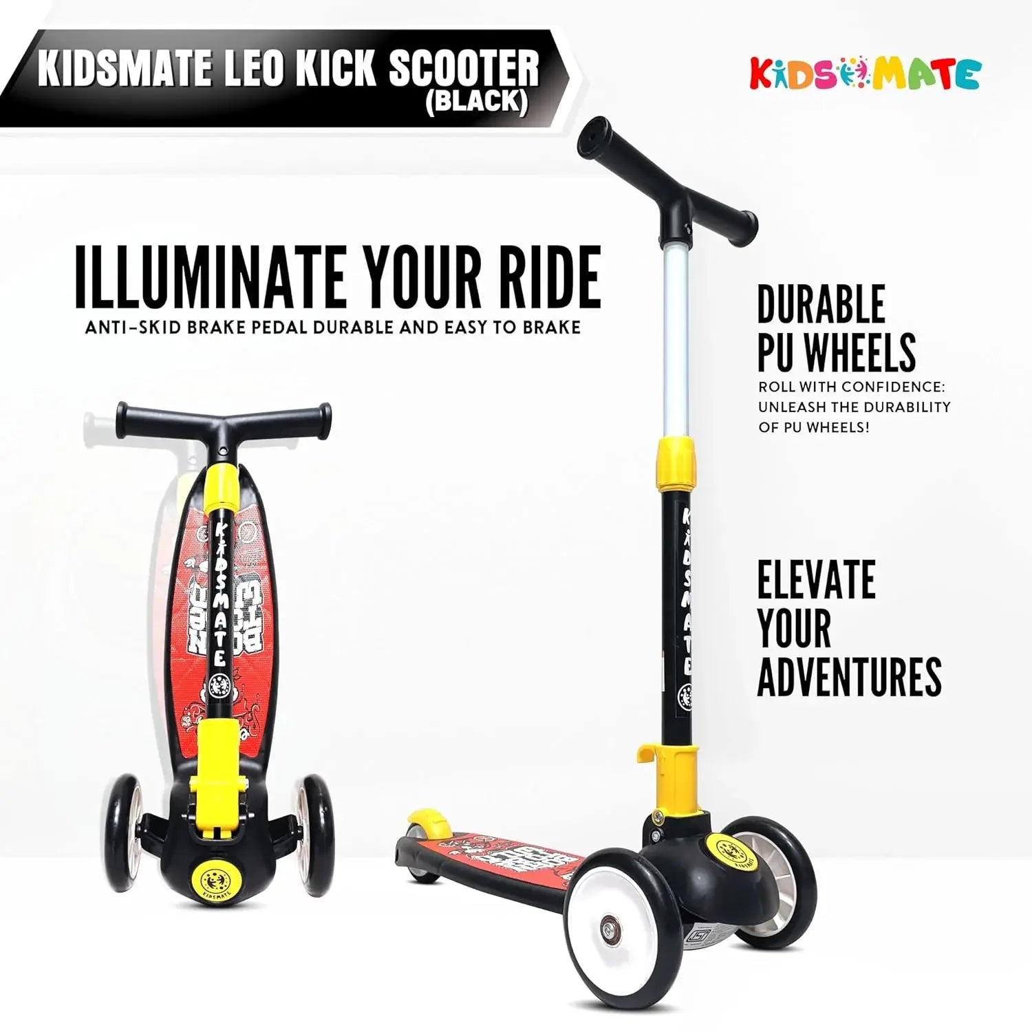 Kids Kick Scooter - Kidsmate Leo Kick Scooter for Kids