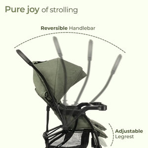  LuvLap Sunshine Plus black and gold baby stroller, compact and foldable.
www.usmile.toys