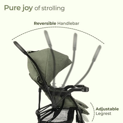  LuvLap Sunshine Plus black and gold baby stroller, compact and foldable.
www.usmile.toys