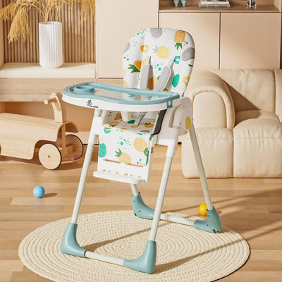Marshmallow Lite Baby Feeding High Chair for babies, adjustable to 6 levels, with a cute bear design on the backrest and a removable tray. Ideal for baby feeding time on usmile.toys. www.usmile.toys