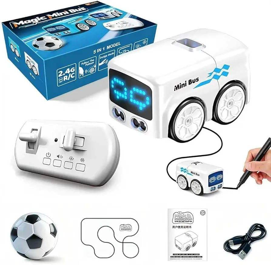 Mini Bus RC Toy for Kids, Smart Sensory Robot Car - Assorted Colour