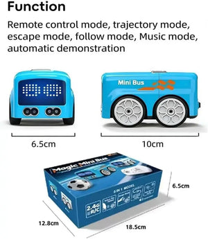 Mini Bus RC Toy for Kids, Smart Sensory Robot Car - Assorted Colour