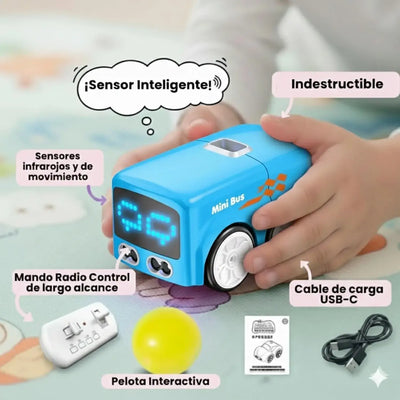Mini Bus RC Toy for Kids, Smart Sensory Robot Car - Assorted Colour