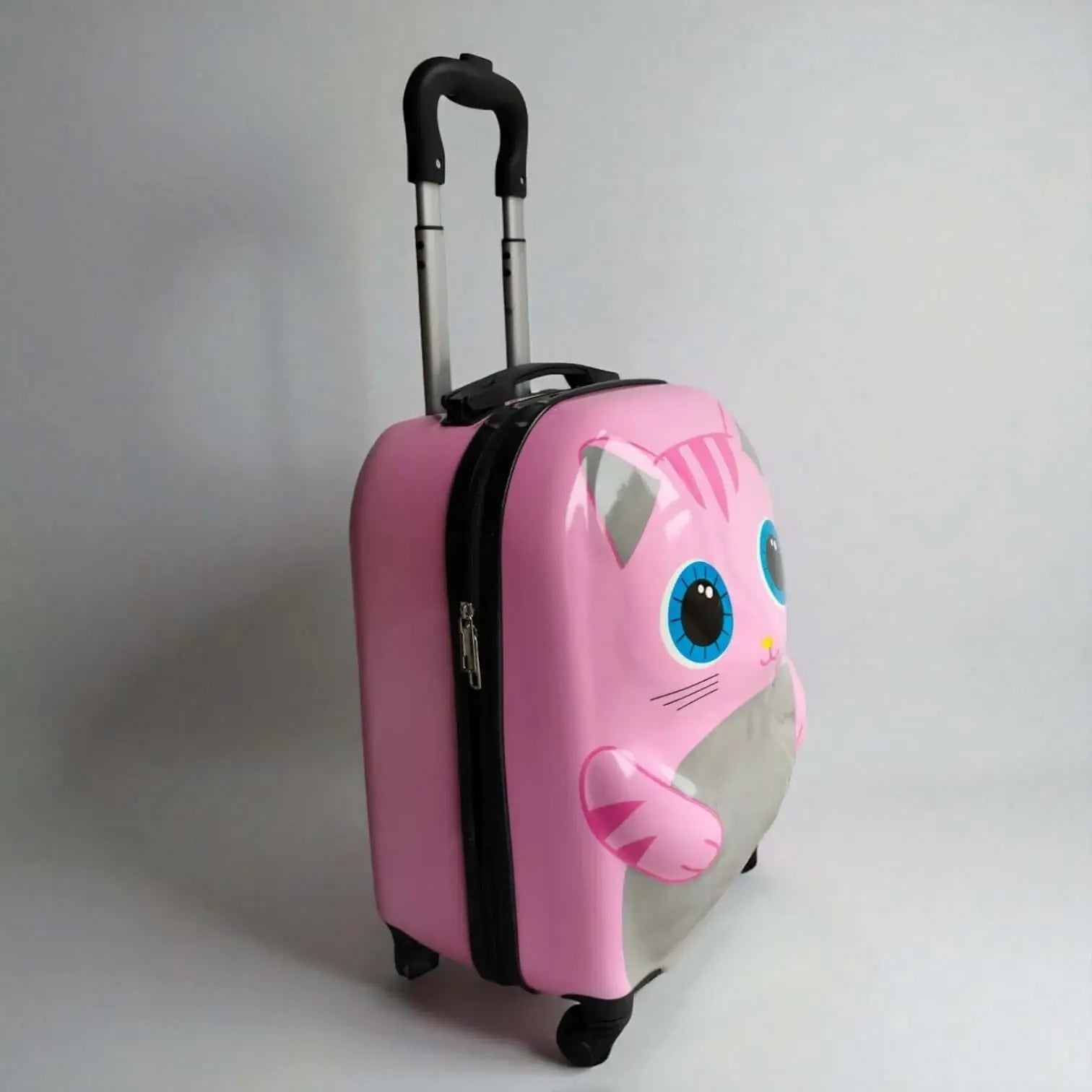 This is highly descriptive, clearly identifying the color, the "cat character," its intended user ("kids"), the product type ("trolley bag"), and the key selling point ("unbreakable design"). It also includes your brand name. This is excellent for specific searches. www.usmile.toys