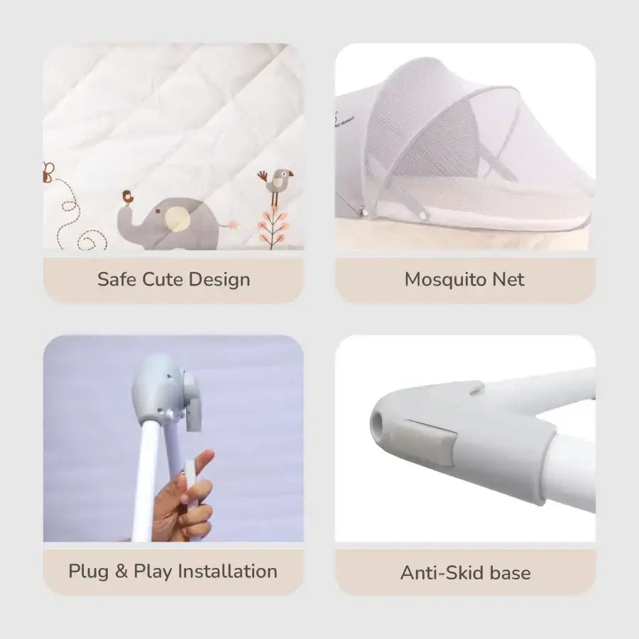 Baby Cradle and Swing - R For Rabbit Auto Swing Baby Cradle