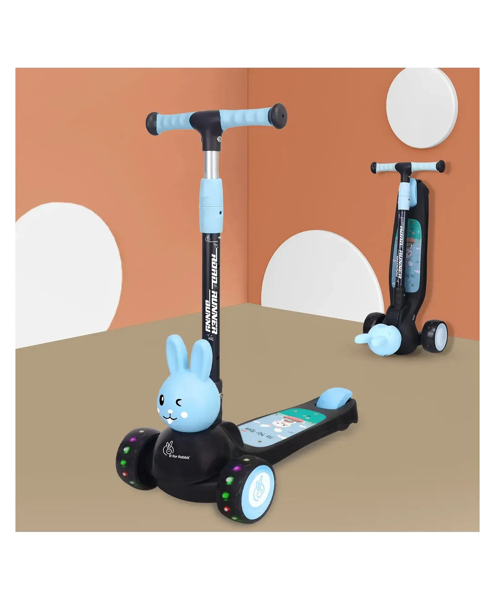 R for Rabbit Kids Kick Scooter – Foldable & LED | U Smile