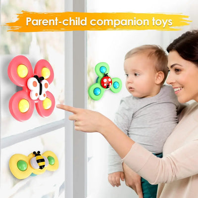 3 PCS Insect Suction Cup Bath Toy for Baby Boys Girls