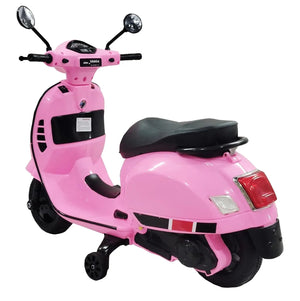 Stylish pink kids' electric Vespa scooter, perfect ride-on toy for toddlers and young children, ideal for outdoor fun WWW.USMILE.TOYS