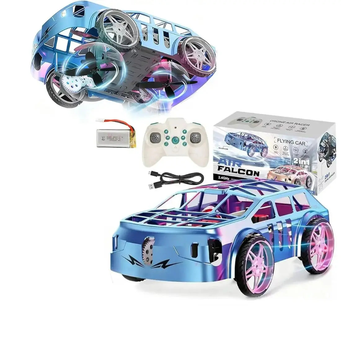 2-in-1 Land & Air RC Flying Car Toy