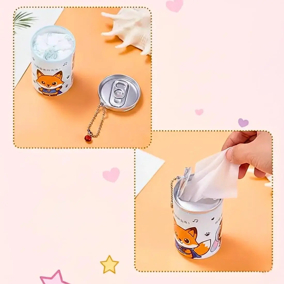 Cute Panda TIn Wet Wipes - Set of 3 | Assorted Color