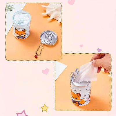 Cute Panda TIn Wet Wipes - Set of 3 | Assorted Color