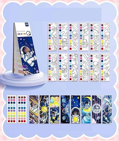 Astronaut print 2-in-1 watercolour doodling and magic water painting book for kids, comes with paint brushes, perfect for creative fun .
www.usmile.toys
