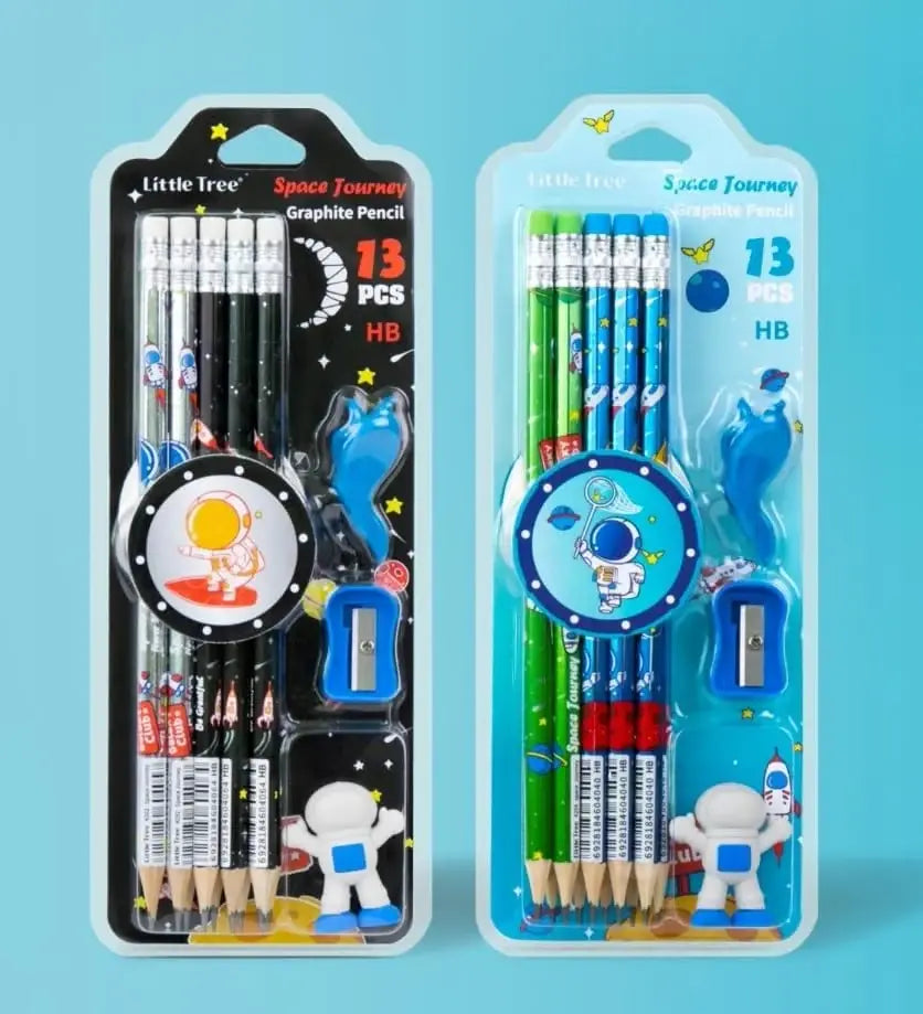Space Theme Pencil Set (13-in-1): Includes HB pencils, eraser, sharpener, and astronaut toppers. Fun stationery for kids.
www.usmile.toys