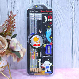 Random Color Space Pencil Set (13 Pcs): Fun astronaut-themed pencils with eraser and sharpener. Great for school.
www.usmile.toys