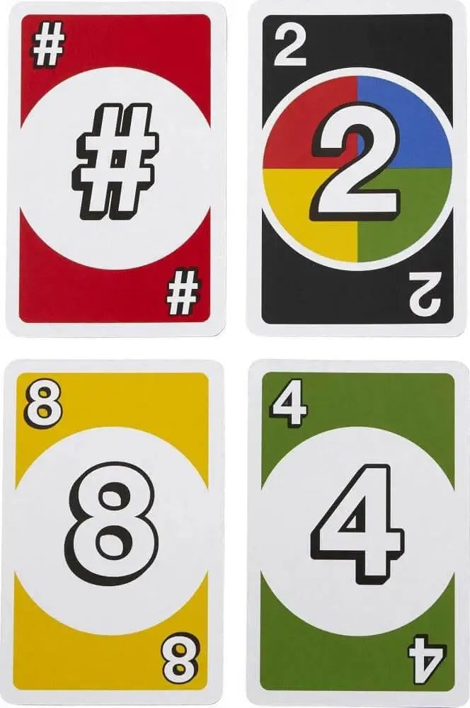 DOS card game for kids and adults, a fun family-friendly card game from the makers of UNO, featuring colorful cards and suitable for 2-4 players, ages 7+. www.usmile.toys