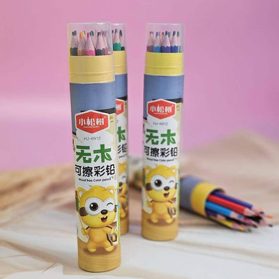 High-quality 12-pack vibrant pencil colors with ergonomic triangular barrels, perfect for young artists to explore drawing and coloring, by uSmile.toys www.usmile.com