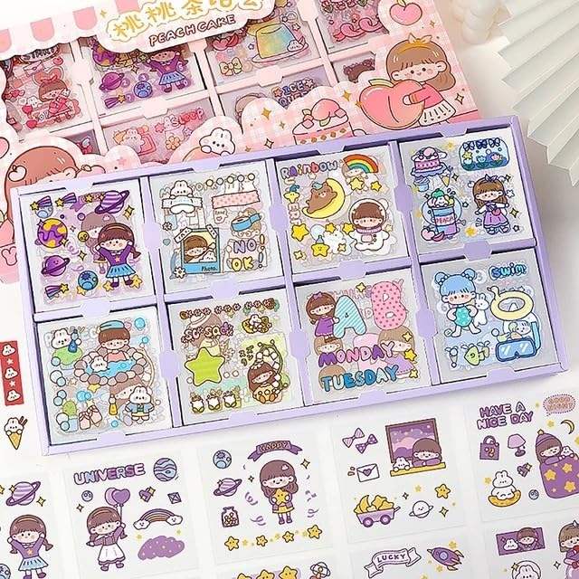 They accurately describe the product's quantity, material, transparency, and the cute "Daily Life" theme with characters and scenes. www.usmile.toys