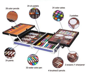 Buy the best unicorn art set for kids online at usmile.toys. Includes a variety of drawing and painting tools in a fun carrying case