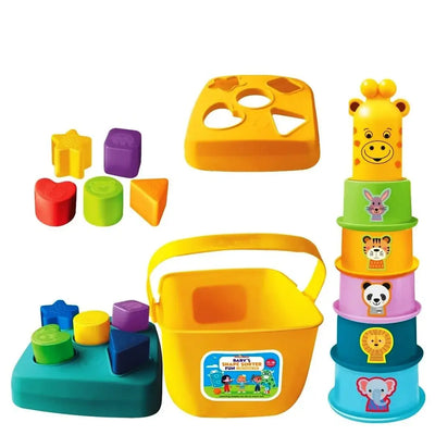  🧠 Blocks for Kids | 3 in 1 Block Shape Sorting Colour Toy Game 🦒 Boost learning with our 3-in-1 shape sorting and stacking block toy! It teaches colors, shapes, and coordination for toddlers. Shop developmental toys at Usmile Toys.