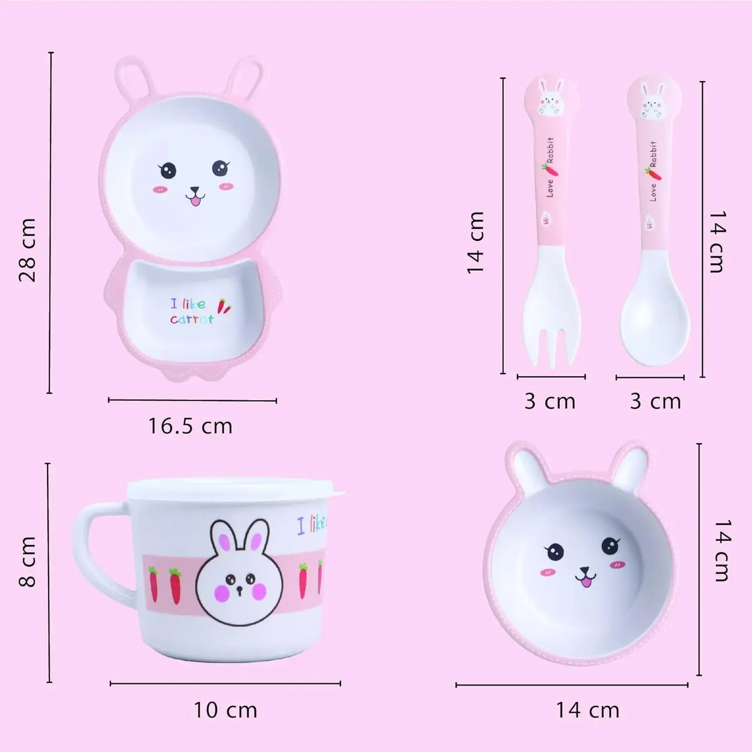 Cartoon Bunny Mealtime Set for Children: Encourages healthy eating with adorable rabbit characters. Durable and safe tableware.
www.usmile.toys