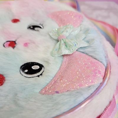 Adorable bunny-shaped plush purse with a comfortable sling strap, the perfect small bag for toddlers and young girls www.usmile.toys