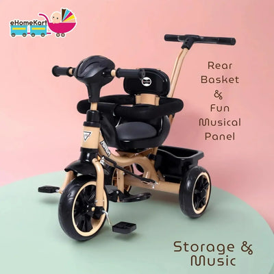 Tricycle for toddlers and young children, 4-stage convertible design with parent control, shop at www.usmile.toys