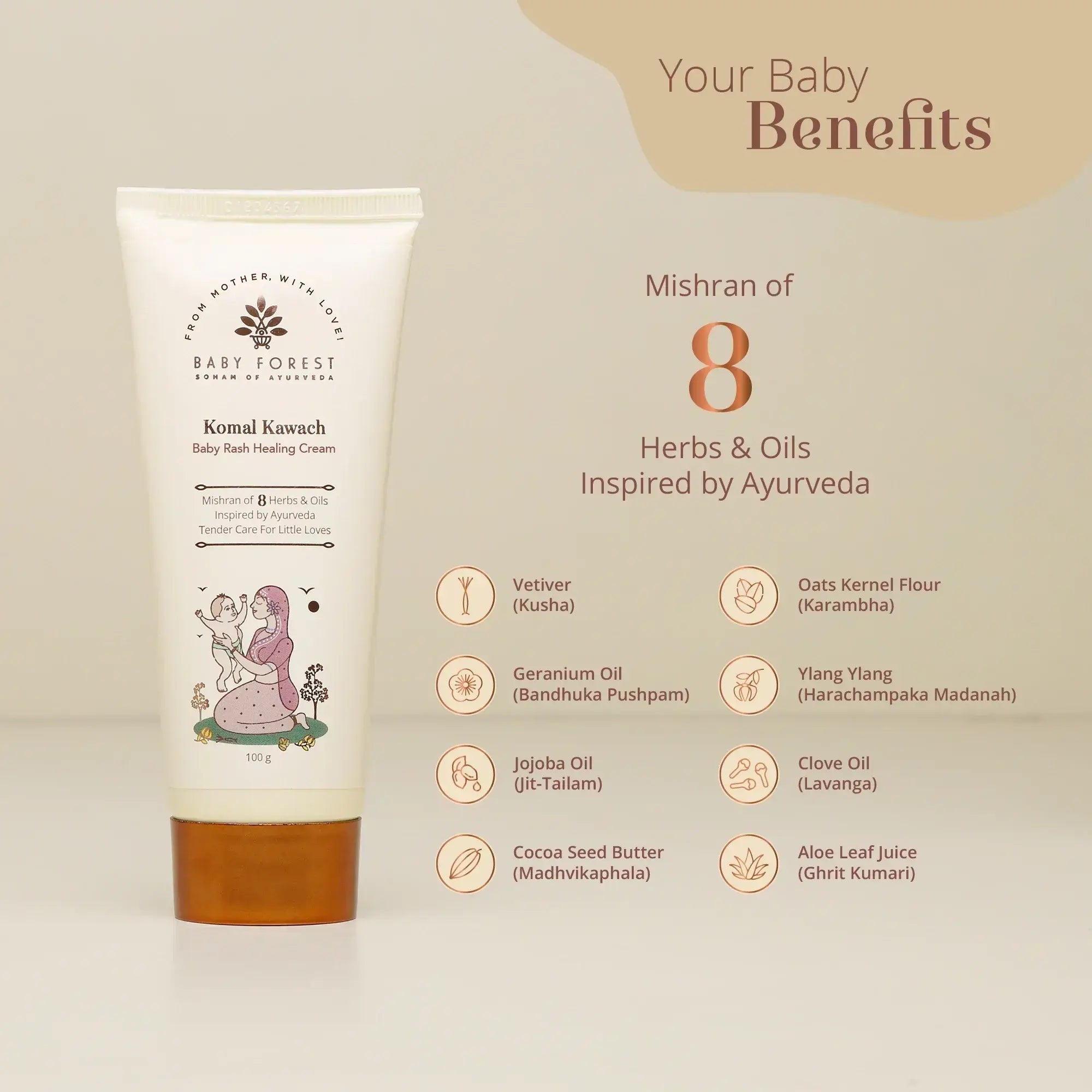 Baby Forest Komal Kawach Baby Rash Healing Cream