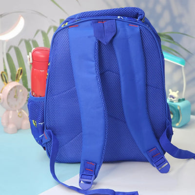 "Stylish and practical Usmile Toys backpack for boys, adorned with popular cartoon superhero characters, including Iron Man and Thor." www.usmile.toys