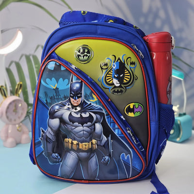"Stylish and practical Usmile Toys backpack for boys, adorned with popular cartoon superhero characters, including Iron Man and Thor." www.usmile.toys