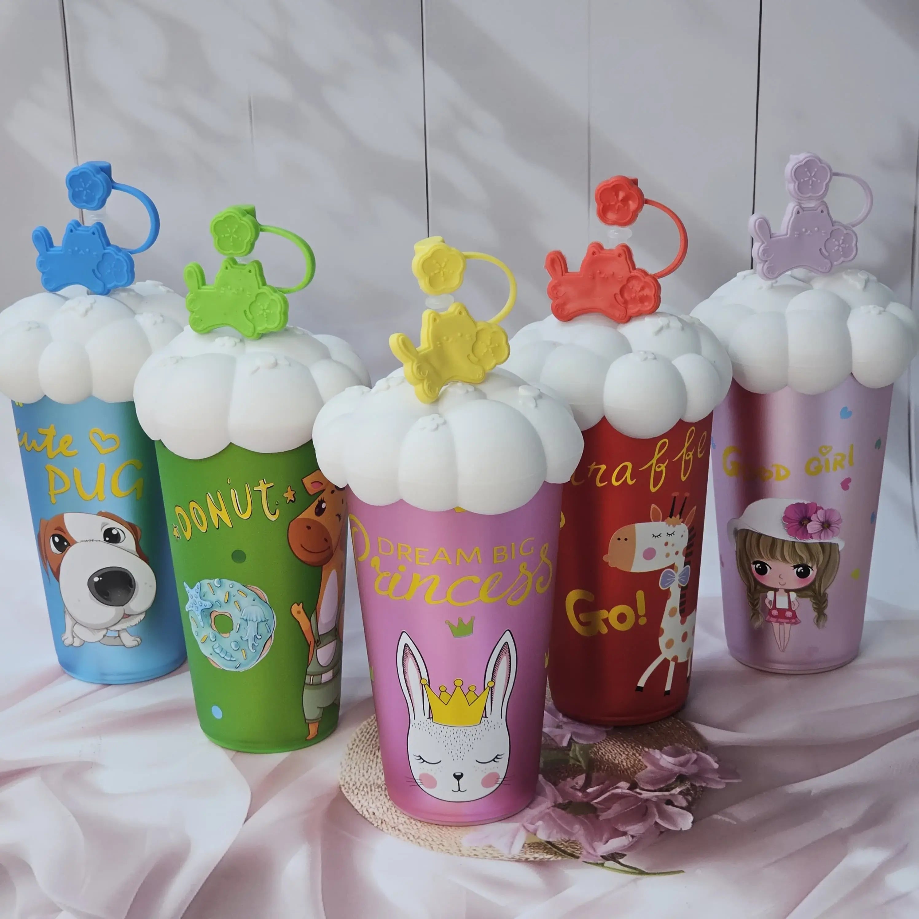 Shipper Bottle with Straw -Fancy Shipper Mix with Cloud Lids