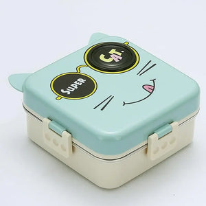 Super cat school lunch box These stylish and durable lunch containers are ideal for school, office, and travel use. Available at www.usmile.toys, your trusted online store for toys, kids stationery, return gifts, baby products, and essentials. Enhance your lunchtime experience with our leakproof, multi-compartment bento boxes designed for easy packing and freshness retention