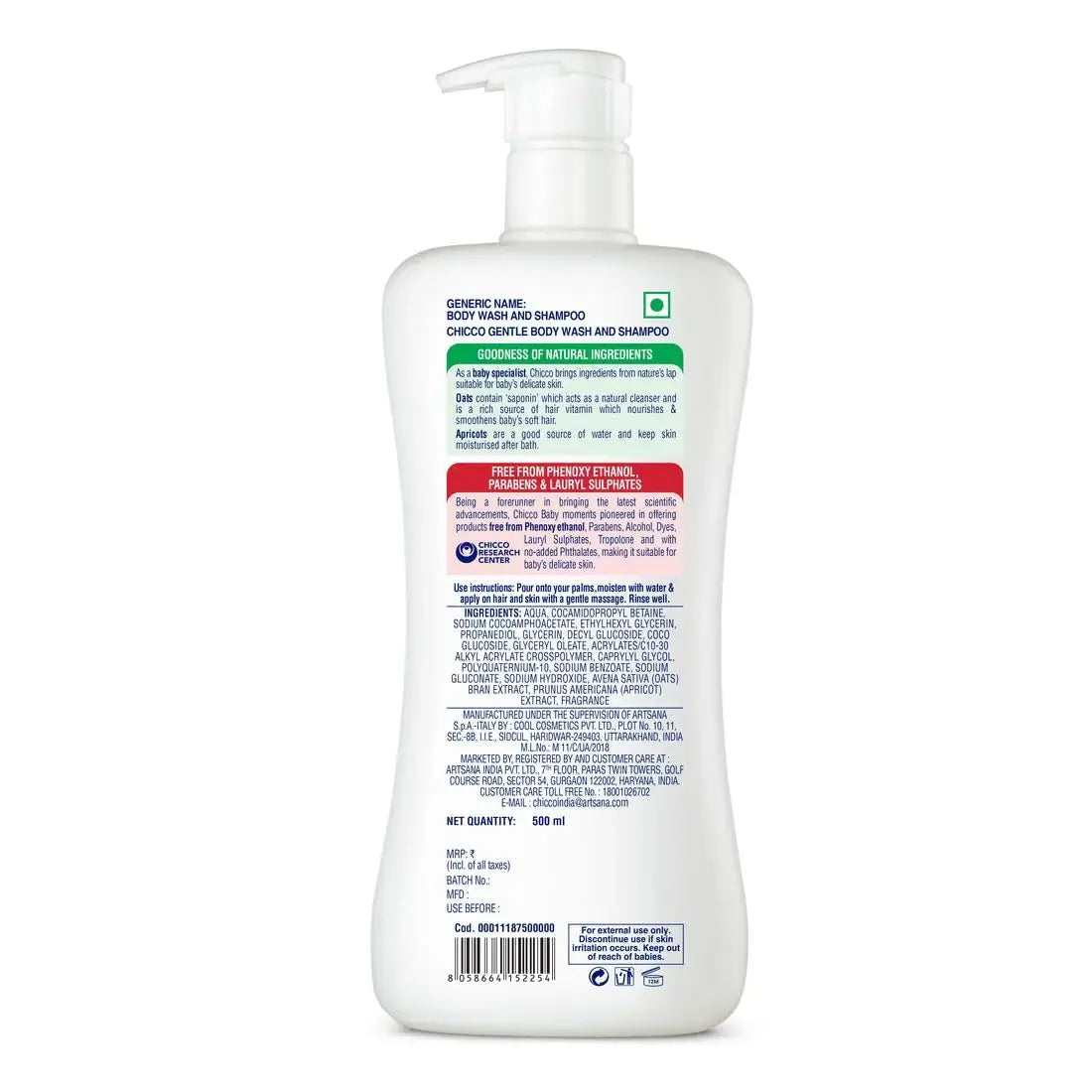 Chicco Baby Moments Gentle Body Wash And Shampoo For Rich Moisturised Skin & Soft Hair 500ml
www.usmile.toys