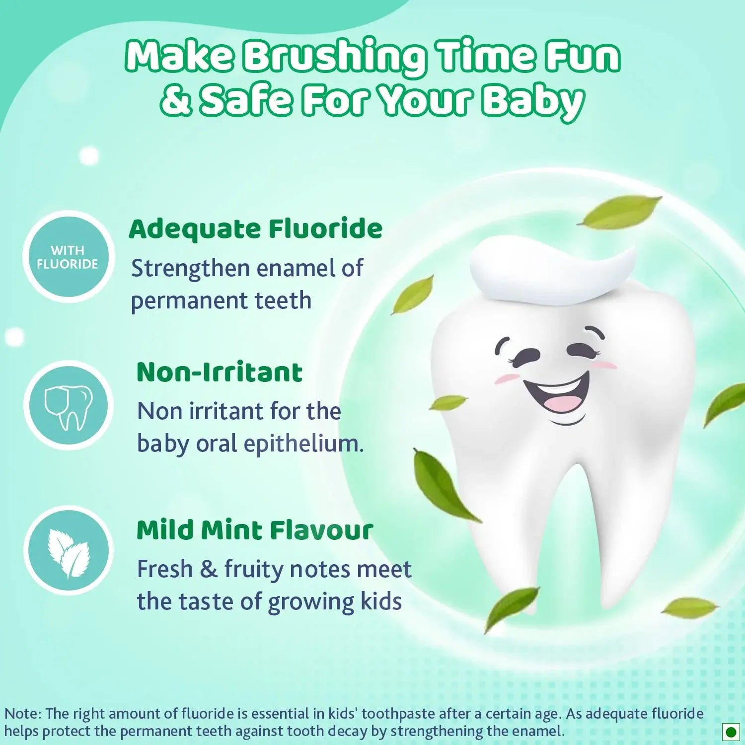 Chicco Toothpaste for Kids, Best for Baby (6+ years), Mild Mint Flavour, 70g | With Fluoride to Remove Plaque 
www.usmile.toys 