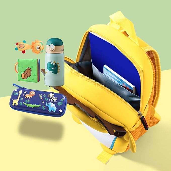 Toddler Animal Backpack Set: Includes unicorn, dinosaur, tiger, elephant, and lion designs. Ideal for travel.
www.usmile.toys