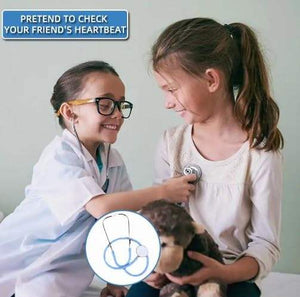 White box for a Usmile Toys Children's Doctor Toy, featuring a red medical cross logo, indicating a doctor or dentist play set for kids." www.usmile.toys