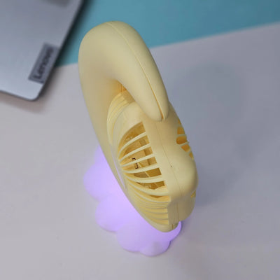 Cute moon and star portable fan, USB rechargeable, ideal return gift from www.usmile.toys