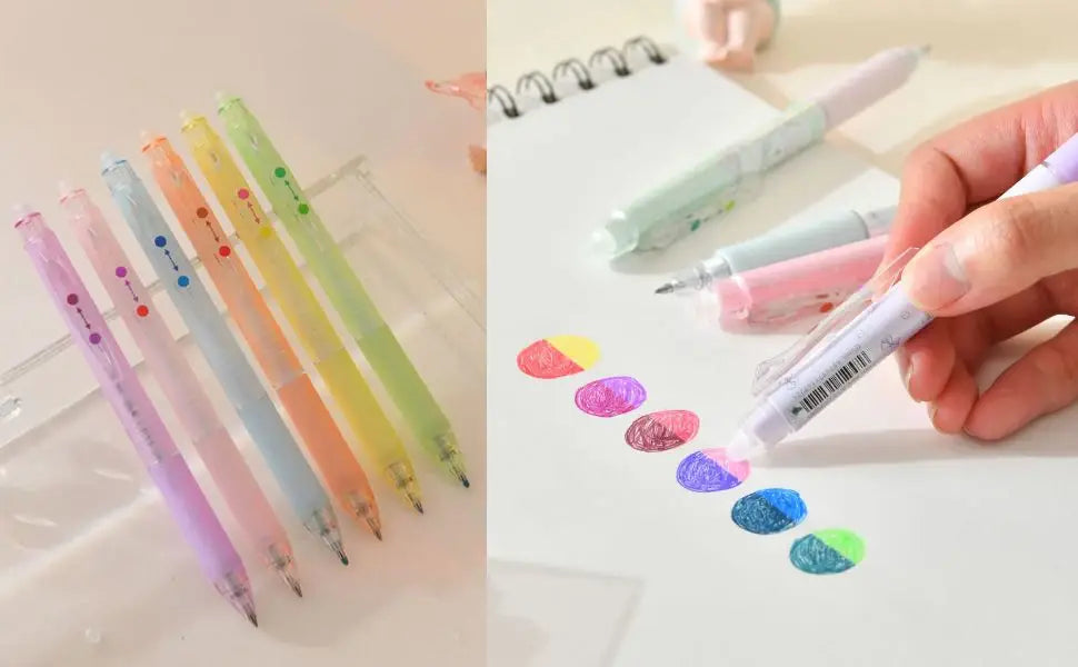 Edit Pen Color Color Changing Gel Pen with Eraser - 6 pcs Color pen