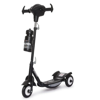 Sleek black Fun Ride Kids Kick Scooter from U Smile Toys, designed for stability and fun, ideal for young riders www.usmile.toys