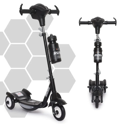 High-quality kids kick scooter with a sturdy frame, water bottle holder, and potential lights on wheels (implied by "with Lights" in title), promoting outdoor activity www.usmile.toys