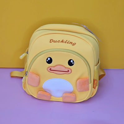 Duckling themed backpacks for toddlers, set of three in yellow, navy blue, and pink, adjustable straps, perfect for preschool, usmile.toys
