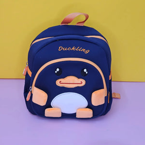 Buy cute duckling backpacks for children, set of three in yellow, navy blue, and pink, soft plush design, shop online at usmile.toys