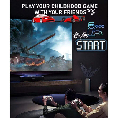 Advance AD-222 wireless game player system featuring an HDMI video game stick and a 2.4G wireless gamepad, designed for plug-and-play gaming on compatible displays. www.usmile.com