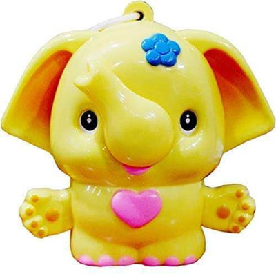Cute yellow elephant musical toy designed for babies, easily hangable to provide soothing sounds and engaging entertainment. Ideal for newborns and infants, stimulating senses and encouraging playtime. www.usmile.com