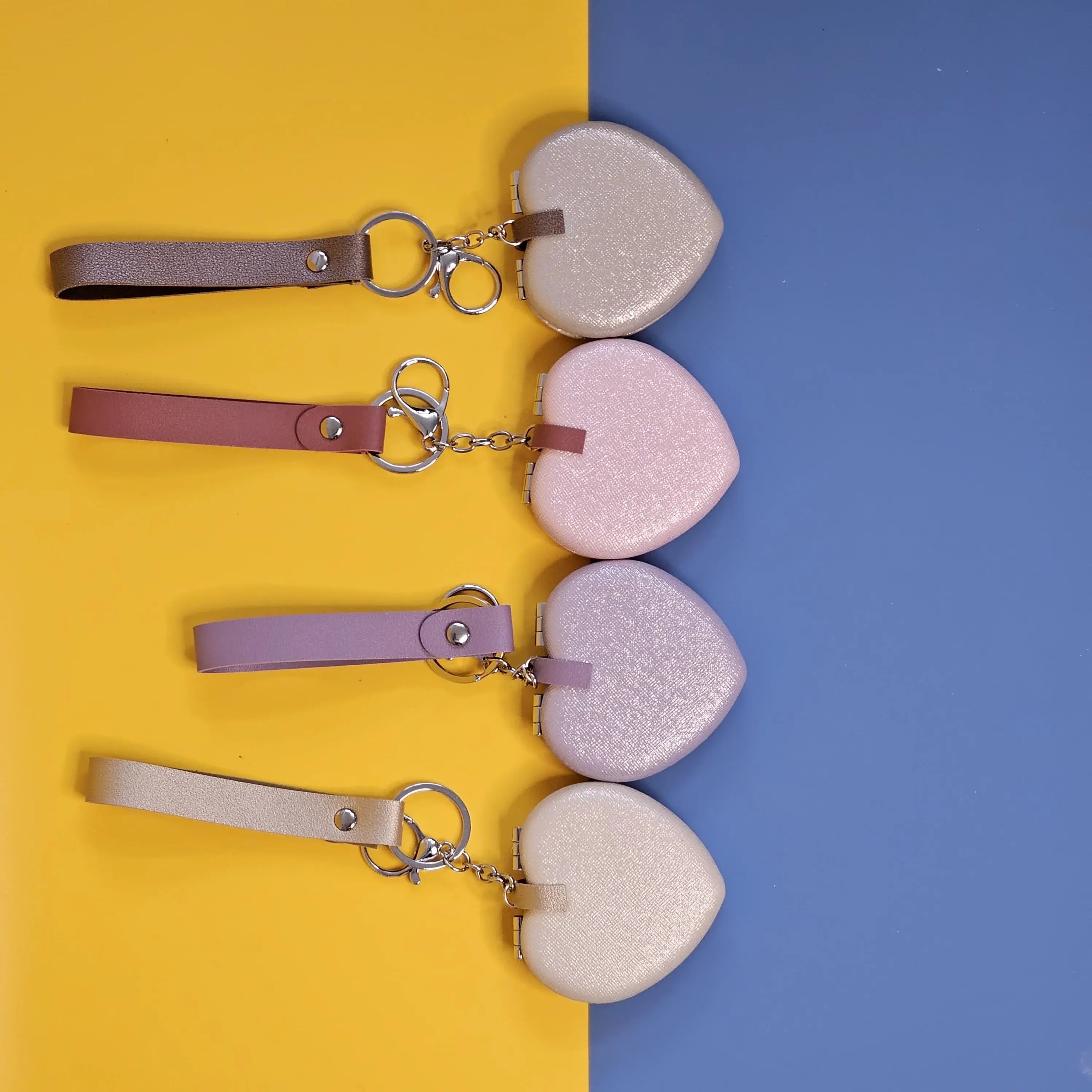 Luxury heart-shaped pocket mirror with 2X magnification – stylish and portable for women usmile.toys