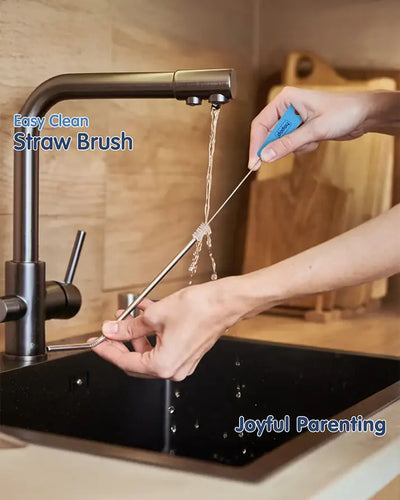 Hopop Easy Straw Cleaning Brush-Stainless Steel | Nylon Bristles