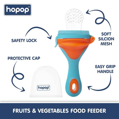Hopop Silicone Food/Fruit Nibbler with Soft Mesh | Pacifier/Feeder for Infants & Baby | BPA Free | Snap Safety Lock Food Feeder with Protective Cover | Blue & Orange
www.usmile.toys