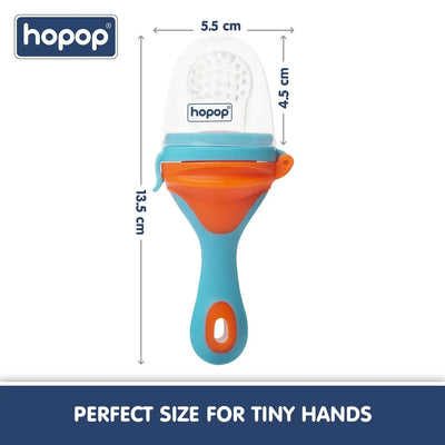 Hopop Silicone Food/Fruit Nibbler with Soft Mesh | Pacifier/Feeder for Infants & Baby | BPA Free | Snap Safety Lock Food Feeder with Protective Cover | Blue & Orange
www.usmile.toys